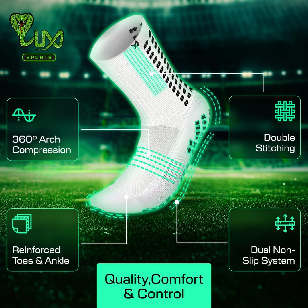 Lux Dual Grip Soccer Socks for Men and Women - Enhanced Performance and Comfort with Griparray Technology