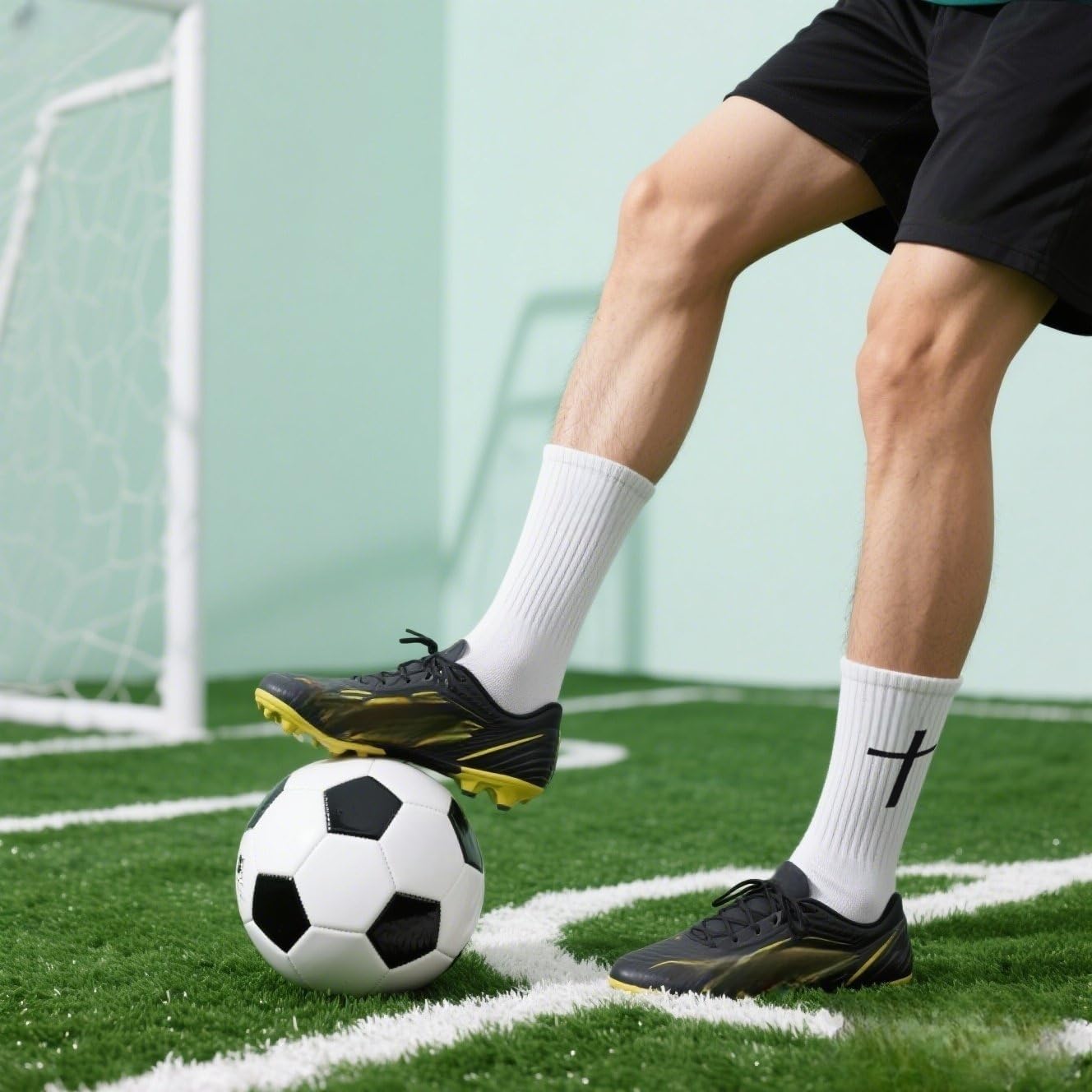 Elevate Your Game with Cross Grip Soccer Socks - Anti-Slip Performance Socks Featuring Inspirational Bible Verse for US Sizes 6-13