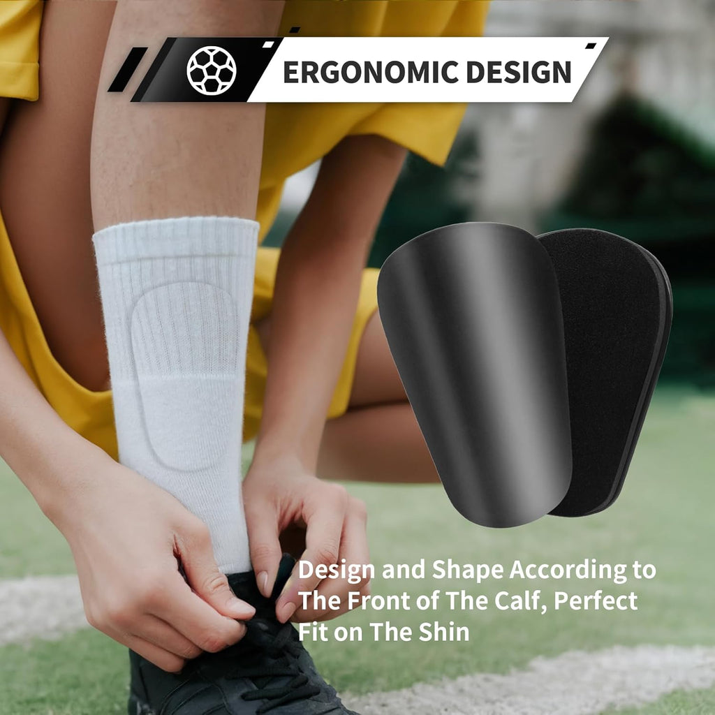 Ultra Lightweight Mini Shin Guards - Perfect Fit for Toddlers, Kids, Youth, and Adults - Comfortable Extra Small Soccer Shin Pads for Maximum Agility