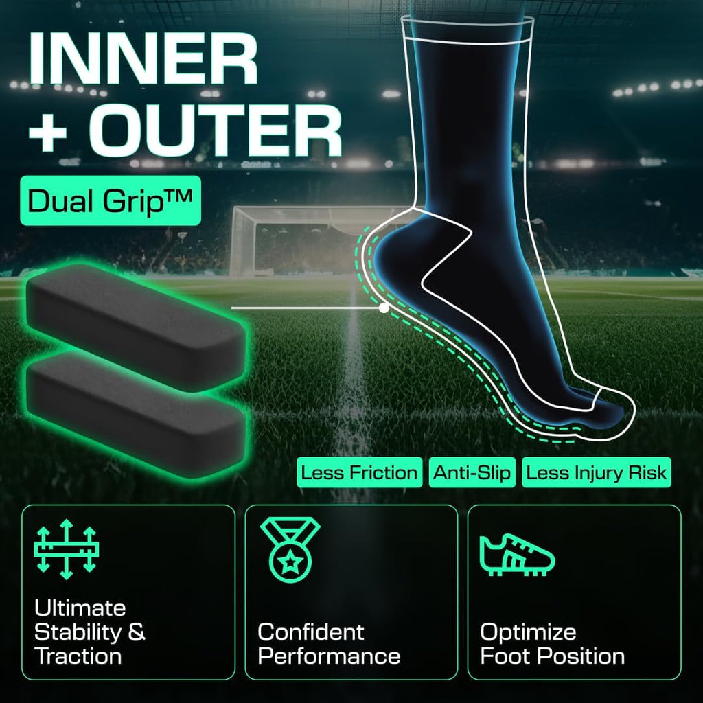 Lux Dual Grip Soccer Socks for Men and Women - Enhanced Performance and Comfort with Griparray Technology