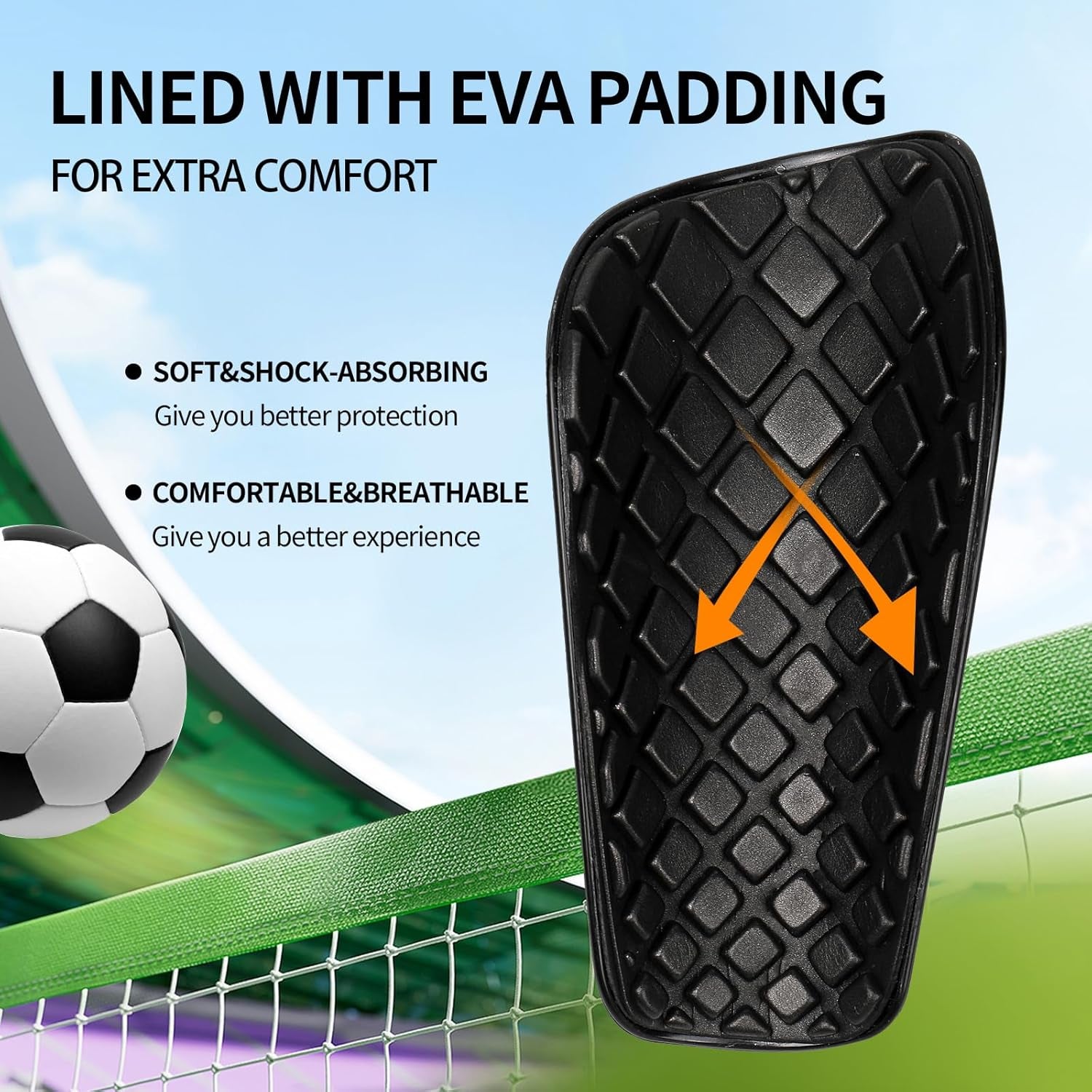Professional Soccer Shin Guards for Youth and Adults, Boys and Girls.