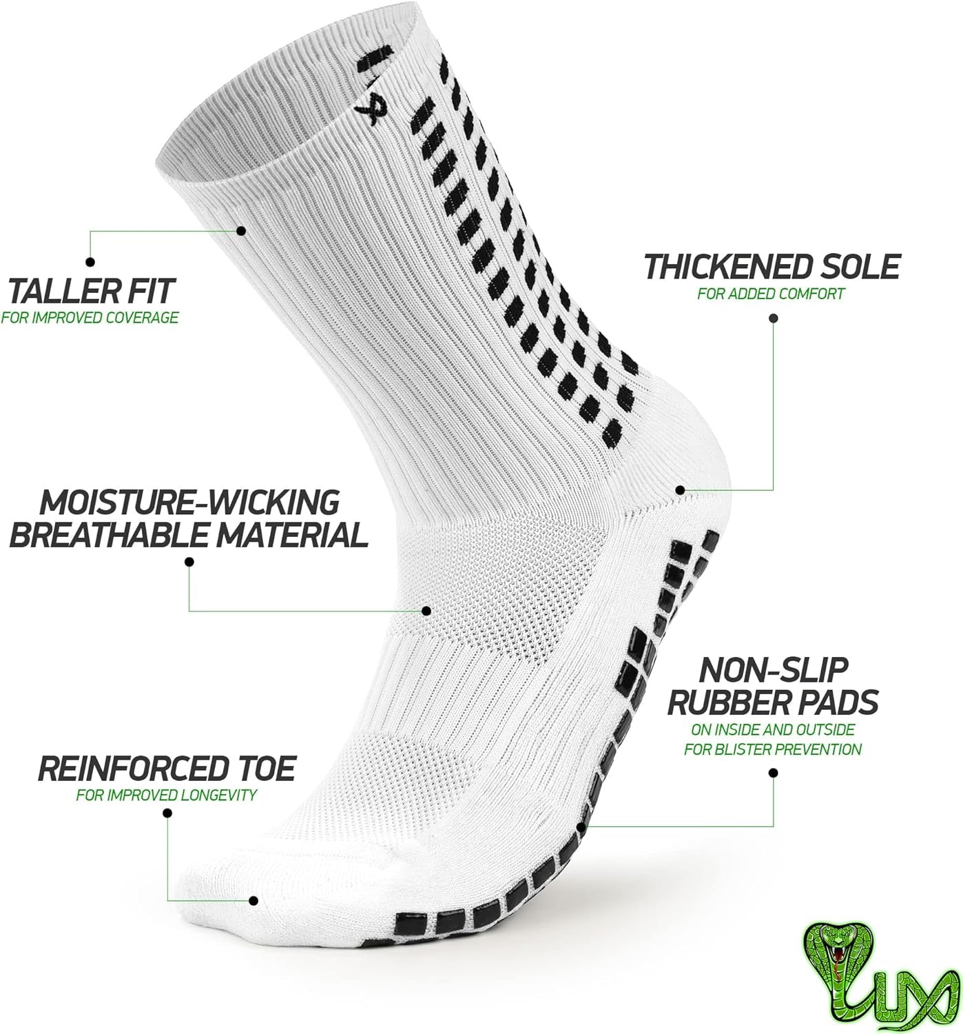 Lux Dual Grip Soccer Socks for Men and Women - Enhanced Performance and Comfort with Griparray Technology